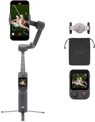 Osmo Mobile 8P stabilizzatore, batteria da 10 h, robusta stabilizzazione su tre assi, per iPhone e Android, telecomando, tracciamento nativo (Standard Combo)