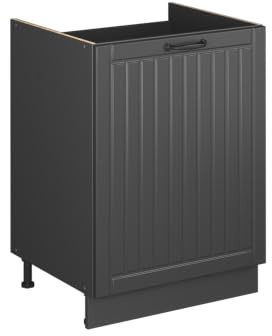 Vicco Spülenunterschrank Fame-Line, Dunkelgrau/Anthrazit, 60 cm