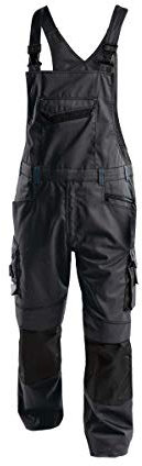 DASSY® Voltic Arbeitslatzhose mit Kniepolstertaschen - Größe 52 - ANTHRAZITGRAU/SCHWARZ