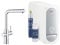 GROHE Blue Home - Starter Kit (L- Auslauf, 3 gefilterte und gekühlte Wasserarten, mit herausziehbarem Mousseur, Schwenkbereich 360°), chrom, 31539000