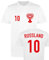 WM EM Trikot - Russland 10 - Herren T-Shirt - Weiss/Rot Gr. M