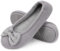 EverFoams Women's Ballerina Slippers Lightweight Comfy Memory Foam House Shoes with Stretchable Heel Design, Grey, 9/10 UK