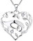 YL Mama Kette 925 Sterling Silber April Geburtsstein Weiß Zirkonia Mutter halten Kinderhand Anhänger Halskette Geschenke für Mama