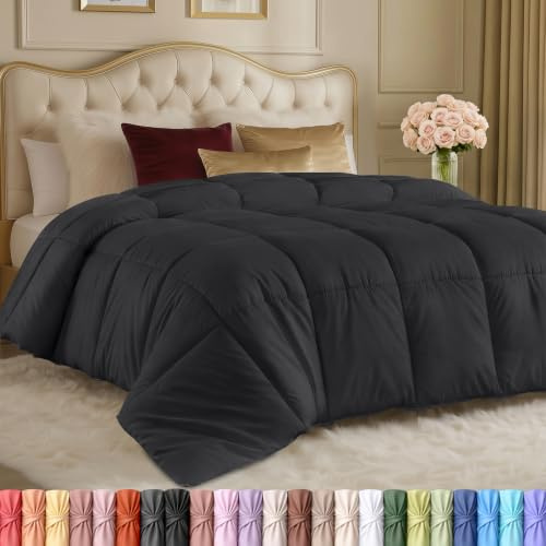 Utopia Bedding Bettdecken für Queen-Size-Betten, Ganzjahres-Bettdecke, Daunen-Alternative, Gesteppte Bettdecke mit Ecklaschen, maschinenwaschbar (grau)