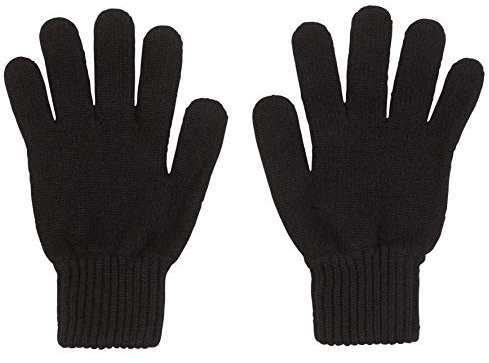 Komonee Black Mittens Gloves Unisex Warm Winter Outdoor Knitted Flexible Hand Warmers