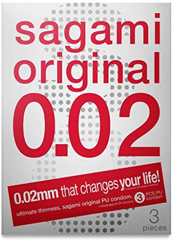 Sagami Original 002 latexfreie Condome, ultradünne japanische Kondome (Japan Import) - hypoallergen - hygienisch verpackt, 1 x 3 Stück