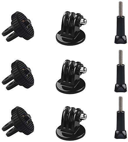 Adaptador de Trípode para GoPro Hero Adaptador de Tornillo para GoPro Hero Adaptador de Montaje en Trípode para GoPro Hero7 6 5, 4 3 2 1 y SJCAM Xiaoyi,etc (Negro)