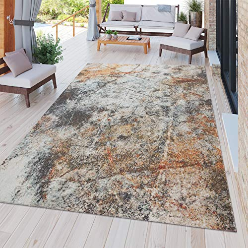 TT Home In- & Outdoor-Teppich, Kurzflor Für Balkon Und Terrasse, Vintage-Design, In Bunt, Größe:120x170 cm