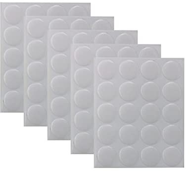 EXCEART Cabochons 25MM Epoxid Aufkleber: Runde Cabochon Aufkleber Epoxid Sticker Flache RüCkseite Glaskuppel FüR DIY Schmuckherstellung-100PCS