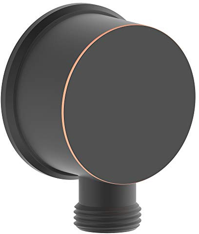 Derengge SA-0045-ORB runder Handbrause-Wandanschluss-Schlauchanschluss, Wandmontage, ohne Duschkopf und Schlauch, ölgeriebenes Bronze-Finish