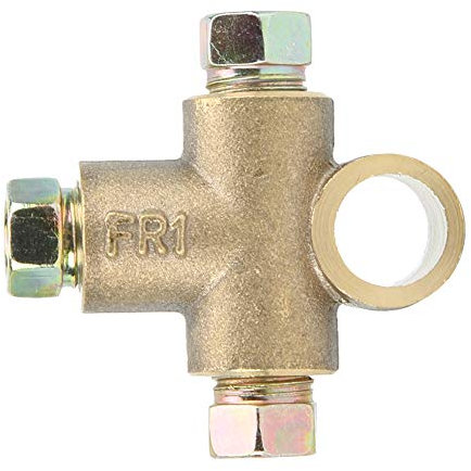 Connecteur de tuyau en T de ligne de frein en forme de T adaptateur 3 voies avec 3 écrous mâles Union courte M10 tuyau 3/16 pouces 10mm+raccord circuit de freinage 3 voie flexible