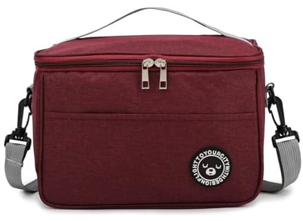 TUXUNQING Kühltasche 7.5L, Kühltasche klein, Kühltasche Faltbar, Kühltasche Picknicktasche, Lunchtasche, Tragbare kühltasche, Geeignet für Reisen Picknick Wandern Grillen (Rot/7.5L/26 * 16 * 18cm)