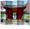 murando Raumteiler Foto Paravent Abstrakt 225x172 cm beidseitig auf Vlies-Leinwand Bedruckt Trennwand Spanische Wand Sichtschutz Raumtrenner Design Chinesischer botanischer Garten d-C-0204-z-c