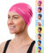 Limmys Gorro de Natación de Mujer – Gorro de Piscina 100% Silicona – Gorro de Piscina de Mujer Cómodo, Elástico Gorros de Natación (Rosa)