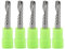 EU_HOZLY 5 uds. Vástago de 6mm (0.236 ), diámetro de corte de 6mm (0.236), 1 fresa de extremo de flauta, cortador de fresado de 25mm de longitud, herramienta de corte Upcut para PVC acrílico