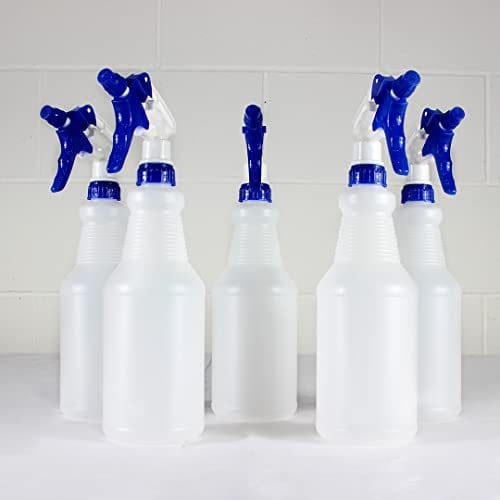 Pegasus Cleaning | Refillable 750ML Empty Spray Bottle | Multiple use | Red or Blue Durable Trigger Sprayer (6-Pack) (Blue Trigger)