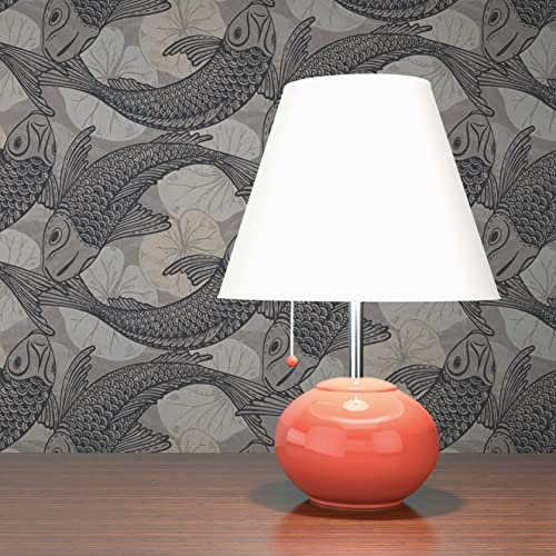 TADESSI WTD 1593 Papier peint intissé Motif animaux Guiseppina Motif poissons Noir/blanc