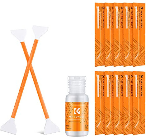K&F Concept Kit de Nettoyage Photo 10 Écouvillons à Double Extrémité de 24mm pour Capteur APS Full Frame 20ml Liquide Nettoyant pour Objectif Écran Appareil Photo
