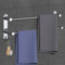Portasciugamani estensibile da 50 a 90 cm, in acciaio inox, senza fori, portasciugamani da parete, per bagno, cucina, bagno, porta asciugamani (estensibile a 2 strati)