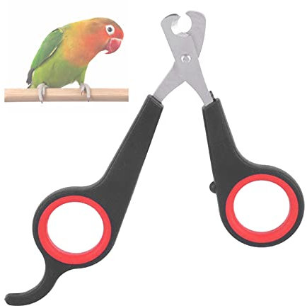 ANKROYU Tijeras para Garras de Pájaros y Loro, Cortaúñas de Acero Inoxidable para Perros, Gatos y Animales Pequeños, Alicates para Garras de Mascotas con Protector de Seguridad