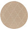 RugVista Mezzo, In & Outdoor Teppich, Rund, O 240 cm, Außenteppich, UV-beständig, Wasserabweisend, Allergikerfreundlich, Balkon, Innenhof, Garten und Terrasse, Beige/Weiß