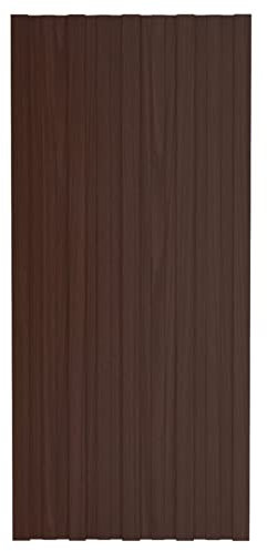 Yolola Trapezblech 36 x Dachbleche Trapezblech Trapezbleche Profilblech Wellblechdach 100 x 45 cm Trapezblech Braun Wellblechplatten Trapezblech Aluminium Dach Pulverbeschichteter Stahl
