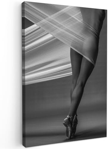 MuchoWow© Erotische Leinwand Bilder 60x90 cm Wanddeko Wohnzimmer Aesthetic Room Decor Deko Zimmer Wandbilder Modern Fotogeschenke Erotik Frau - Ballett - Tanz - Körper