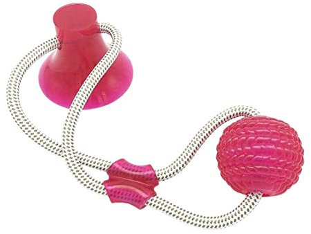 ARIOU Jouet à mordre molaire pour animal de compagnie, corde à balle en caoutchouc, jouet à ventouse pour chien, jouet à mâcher interactif pour chiot pour le nettoyage des dents, bonne élasticité