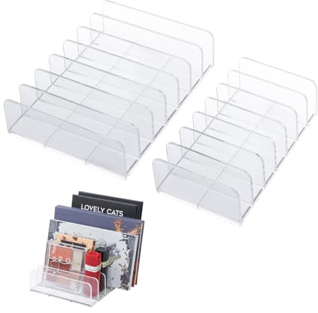 Lidschatten Organizer 2 Stück, Kosmetik, 2 Größen Schminkaufbawahrung, mit 7 Fächern Make up Organizer Paletten Halter für Schminktisch Bad Desk Organizer