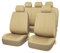Mulcort Fundas de Asiento de Coche de 4 Piezas, Juego de Protectores de Asiento de Cuero Transpirable Universal, Accesorios Interiores de automóvil para vehículo SUV