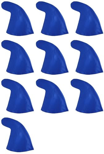 Das Kostümland 10 Zwergenmützen zum Zwerg oder Wichtel Kostüm | Fasching Mottoparty (Blau)