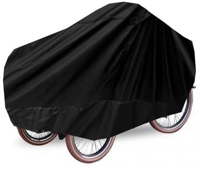 Maxxcovers Ladenradabdeckung Cargo Fahrrad mit 3 Rädern - Schwarz - Vogue | Cangoo - A-Qualität - Wasserdicht