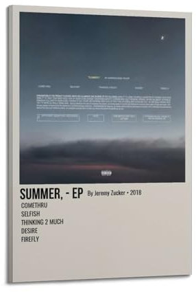 greb Jeremy Zucker Album-Poster, Leinwand-Poster, Raumdekoration, ästhetisches Poster, künstlerisches Poster für Schlafzimmer, Wohnzimmer, Wände, 20 x 30 cm, Rahmenstil
