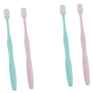 TOVINANNA 4 Stück Zahnbürste zahnhygiene mundhygiene genschenkideen deep cleaning toothbrushes dentalbürsten pflücken Zahnreinigungsbürste Zahnseide Handbuch Gefangenschaft