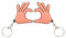 Mr. Wonderful Set mit 2 Schlüsselringen - Herzhand, bunt, Estandar