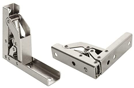 Klappscharniere aus Edelstahl, 90 Grad, Schrankscharniere, Regalhalterung für Tisch, Werkbänke, Küchenschrank, Tür, Scharniere, 2 Stück