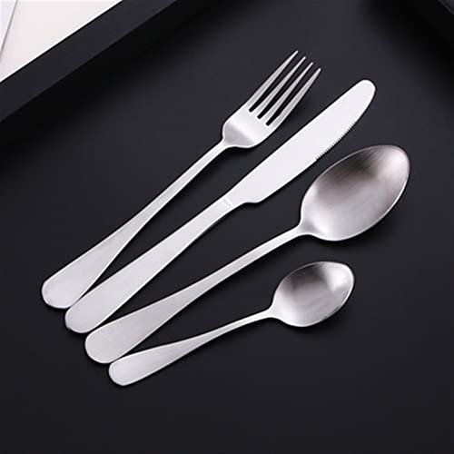 ZGYOZMNG Besteck-Sets 24-teilig Gold Besteck-Set Gabeln Löffel Messer Geschirr Stahl Besteck-Set Edelstahl Geschirr-Set Hacken
