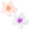Pince à cheveux fleur, pinces à cheveux pour femmes, grandes pinces à cheveux, pinces à cheveux antidérapantes, pinces à cheveux pour femmes, filles (2 pièces - violet nacré + orange nacré)