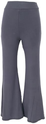 GURU SHOP Leggings mit Schlag, Boho Schlaghose, Yogahose - Anhtrazit, Damen