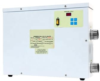 OUHFCASN Bomba de Calor for Piscina de 5,5-20 kW con Interruptor termostático, Calentador de Agua eléctrico for Piscinas enterradas y elevadas. Calefacción eficiente(15KW)