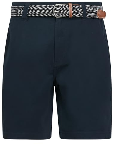 Kensington Eastside Men's Cotton Twill Casual Chino Shorts with Woven Belt