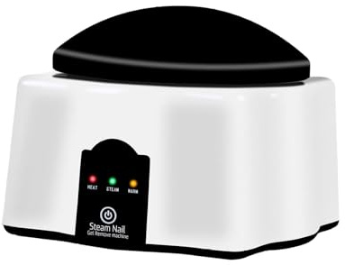 Ｚｉａｌｏｆｉ Steam Nagellackentferner, Automatische Dampf Nagelgelentferner Maschine aus PP Material, Weiß und Komfortabel zu Bedienen, Tragbar für Maniküre zu Hause und im Studio
