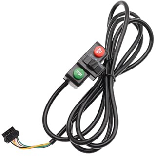 Qsvbeeqj Elektrische Fahrräder, Scheinwerfer, Hupe, Blinker, Licht, Fahrräder, Knopf für Motorrad, Roller, E-Bike, einfache Installation, Lenker, modifizierte Scheinwerfer-Taste