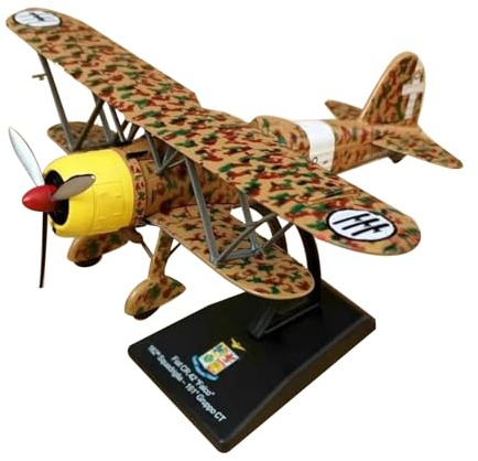 ZEZEFUFU 1:72 Lega Seconda Guerra Mondiale Italiano CR.42 Falco Biplano Fighter Modello Aviazione Scienza Esposizione Modello
