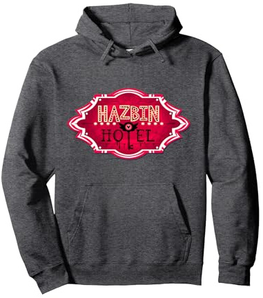 Hazbin Hotel - Titel Pullover Hoodie, Unisex für Erwachsene, Anthrazit Meliert, M