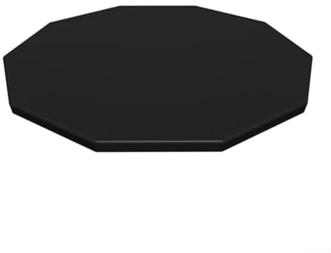 Cubierta redonda impermeable para alberca de 2 44/3 05 m, material de PVC con cuerda integrada y diseño transpirable para piscinas sobre el suelo para mantener el agua limpia (244 cm)