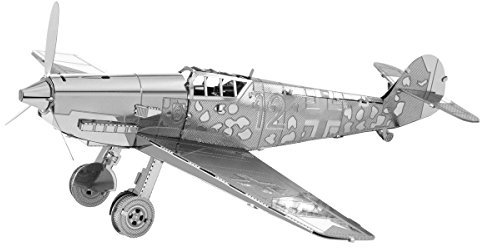 Fascinations MMS118 - Metal Earth 502491 - Messerschmitt BF-109, lasergeschnittener 3D-Konstruktionsbausatz, Modellbausatz, Metall Puzzle, 3D Metall Modell, 1 Metallplatine, ab 14 Jahren