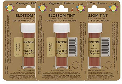 3 x Sugarflair Skintone Edible Blossom Tints Food Colour Colouring Dust Powder