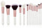 Jessup lot de 15 pinceaux maquillages professionnelle,set picneau maquillage de qualité pour fond de tient,poudre,lèvres, contours et ombres,visage et yeux pinceaux kit, blanc T220