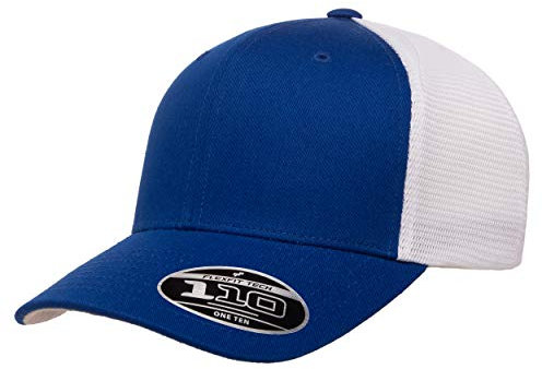 Flexfit Herren 110 Mesh Cap Verschluss, Blau/Weiß, Einheitsgröße